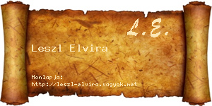 Leszl Elvira névjegykártya